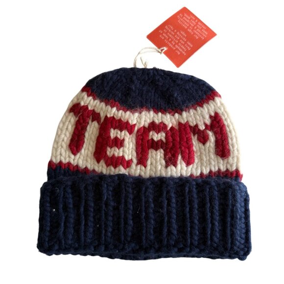 Team USA Olympic Knit Hat By Sh*t That I knit (Stik) Navy/Red/White  Wool Peru W - Picture 2 of 8